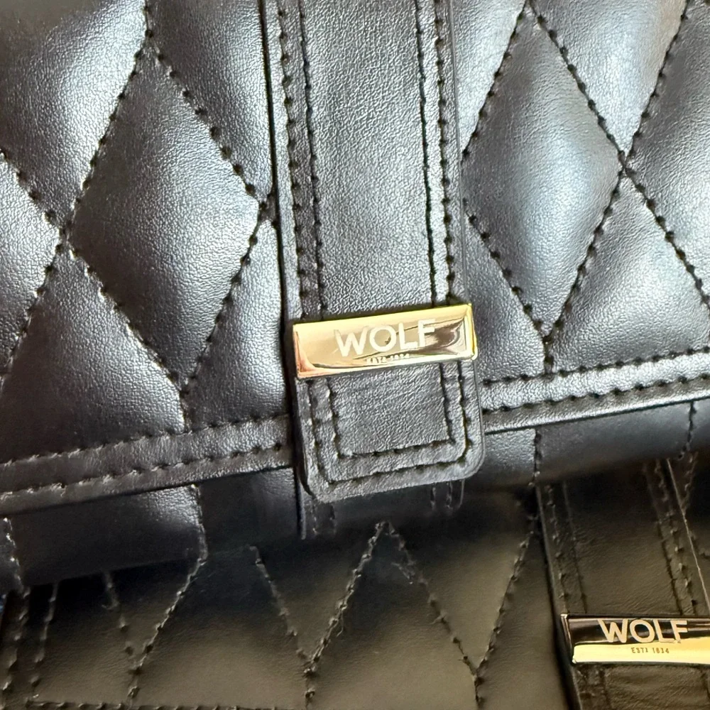 NEW!_WOLF 1834_Caroline Leather Travel Roll/ Snap Case_ 2 Available - Picture 5 of 12